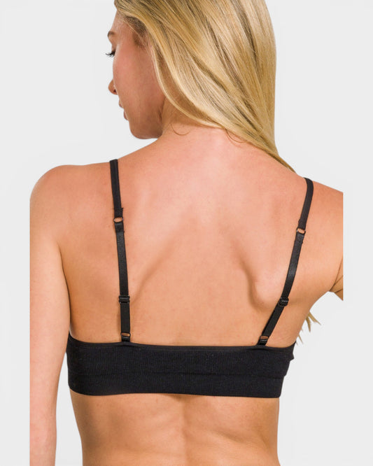 Black Seamless Bralette