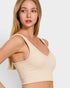 Ivory Ribbed Seamless Brami Top