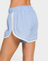 Light Blue Contrast Trim Running Shorts