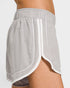 Light Gray Contrast Trim Running Shorts