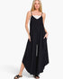 Black Handkerchief-Hem Wide-Leg Jumpsuit