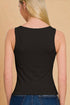 Black Square Neck Tank