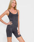Charcoal Washed Ribbed Biker Short Romper