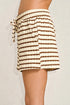 Ivory & Brown Stripe Lounge Set