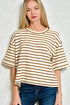 Ivory & Brown Stripe Lounge Set