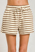 Ivory & Brown Stripe Lounge Set