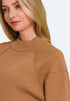 Camel Mock Neck Sweater
