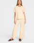 Ivory Ribbed Knit Top & Pants Set