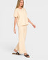 Ivory Ribbed Knit Top & Pants Set