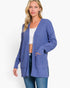 Cardigan ouvert en tricot gaufré en Marlin