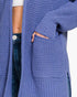 Cardigan ouvert en tricot gaufré en Marlin
