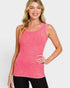Coral Washed Ribbed Tank Top