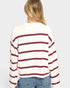 Burgundy Stripe Knit Sweater