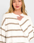 Mocha Stripe Knit Sweater