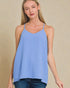Powder Blue Textured V-Neck Cami Tank