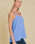 Powder Blue Textured V-Neck Cami Tank