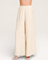 Cream Wide-Leg Pants