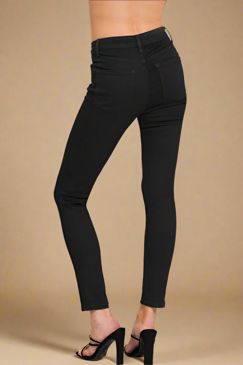 Black High Rise Skinny Jeans