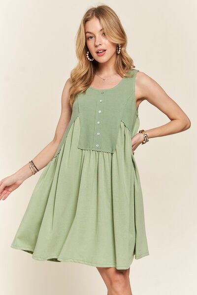 ADORA - Sleeveless Mini Dress in Sage
