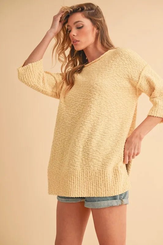 AEMI+CO - Buttercream Textured Sweater