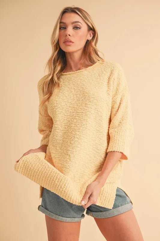 AEMI+CO - Buttercream Textured Sweater