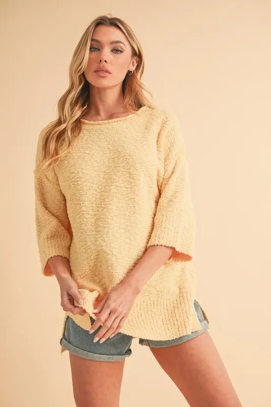 AEMI+CO - Buttercream Textured Sweater