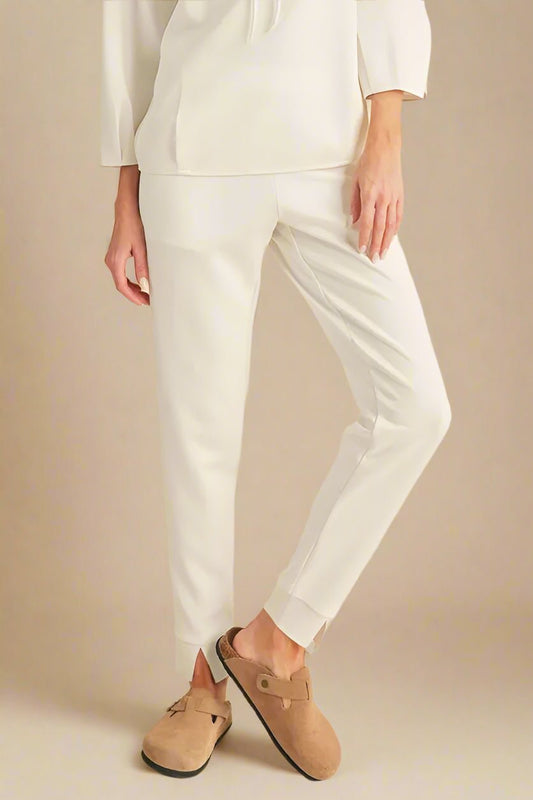 AEMI+CO - Ivory Split Hem Joggers