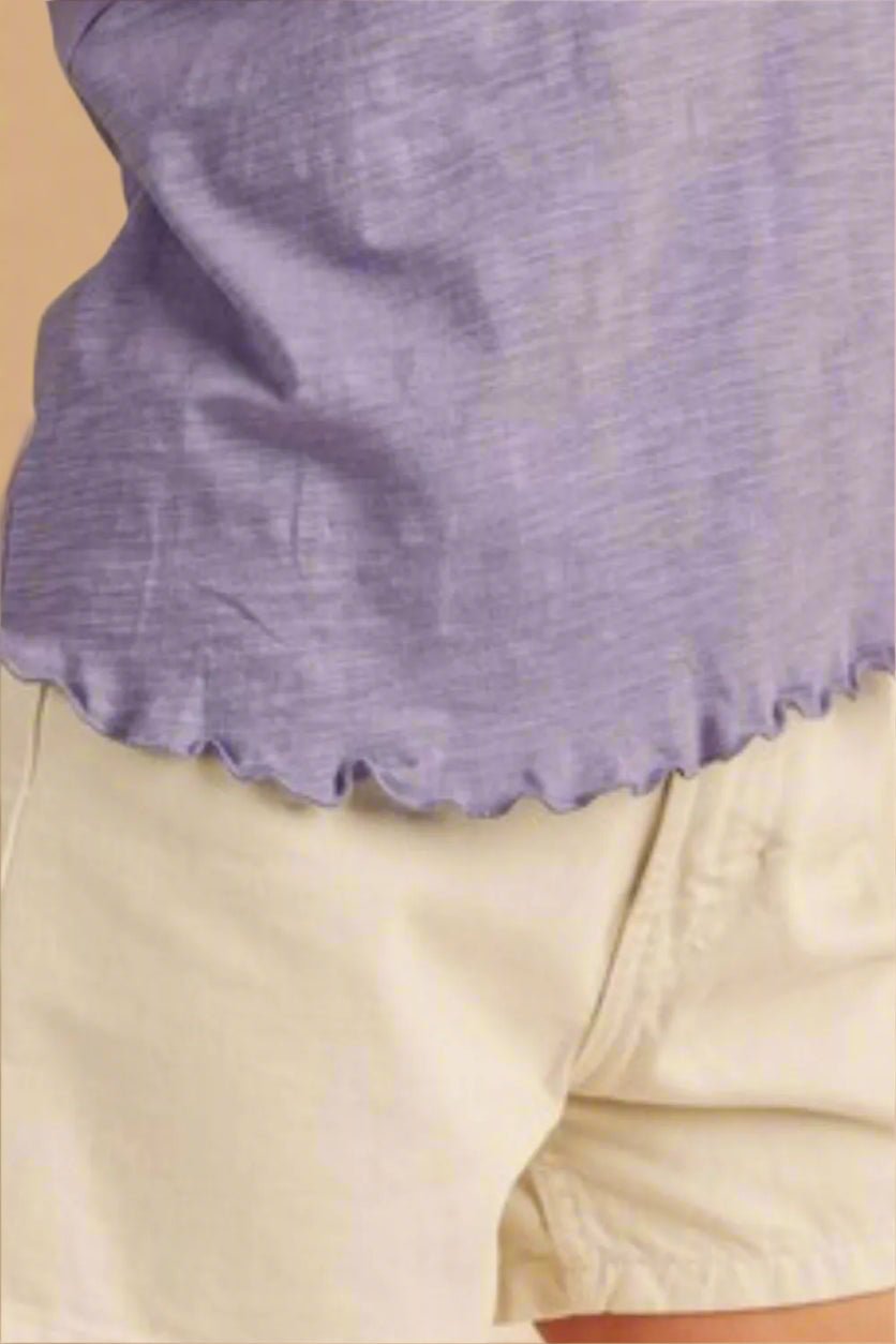 AEMI+CO - Lavender Lettuce Hem Tee