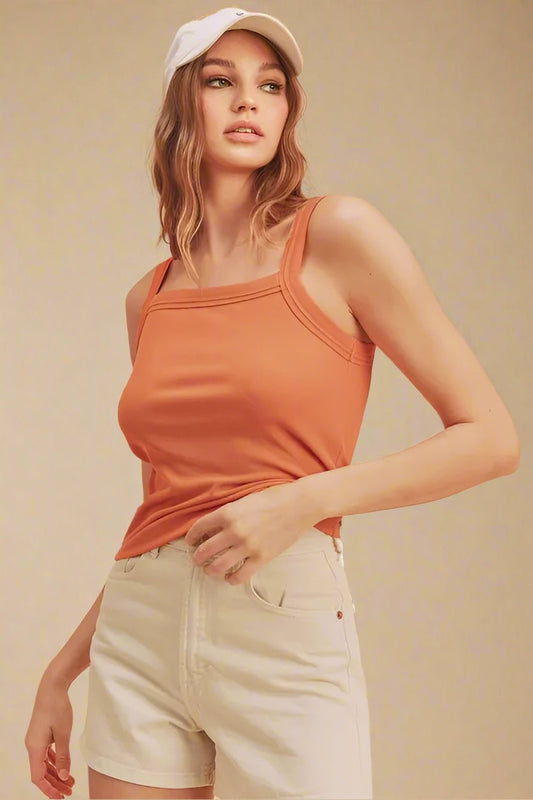 AEMI+CO - Terracotta Square Neck Tank