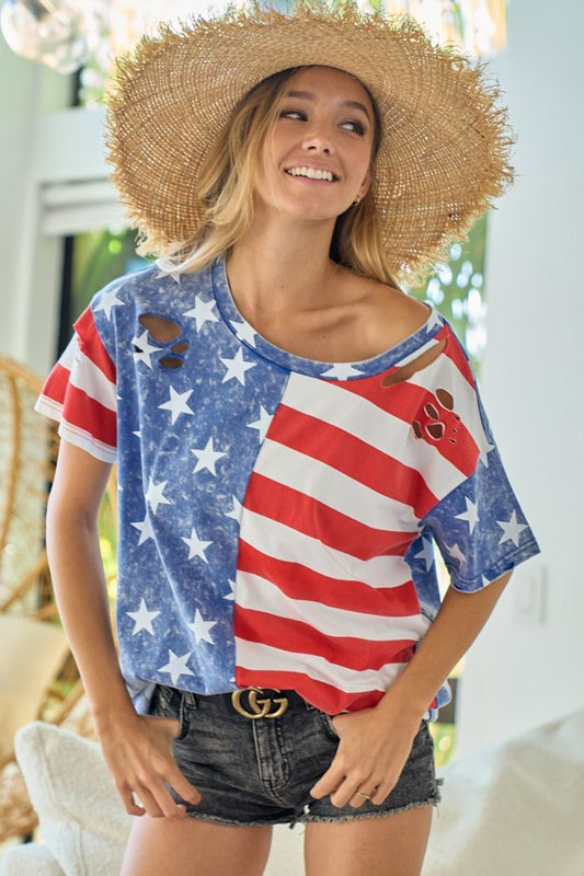 American Flag Short Sleeve T-ShirtT-ShirtBiBi