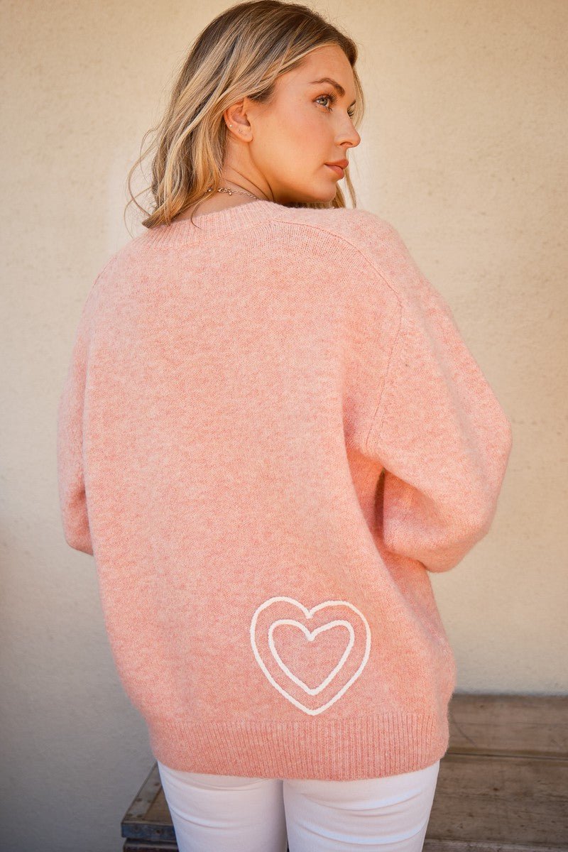 And the Why - Pink WIFEY & Heart Sweater