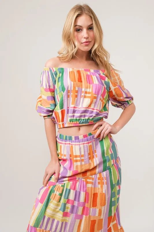 And the Why - Tiered Maxi Skirt – Rainbow Patchwork