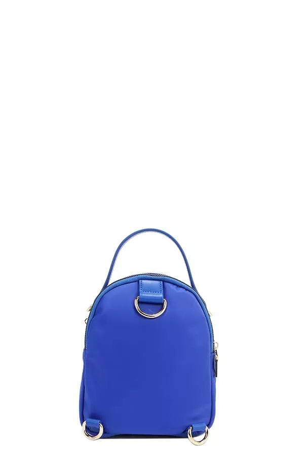 Blue backpack on a white background