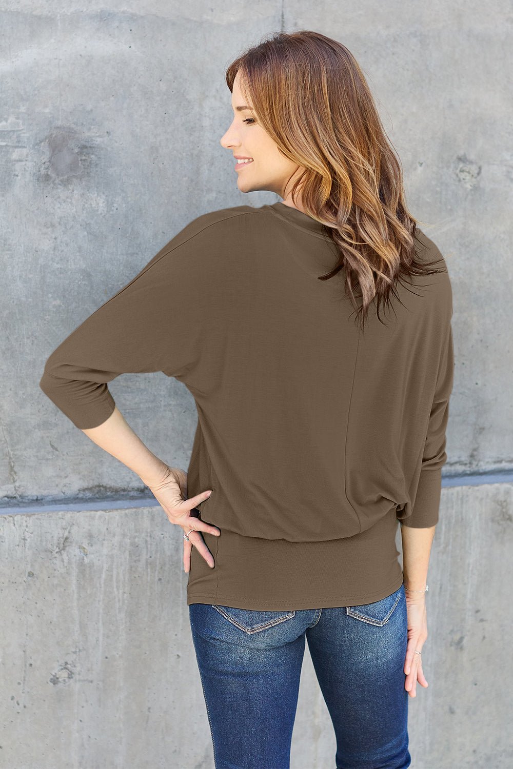 Basic Bae - Batwing Sleeve Tunic Top