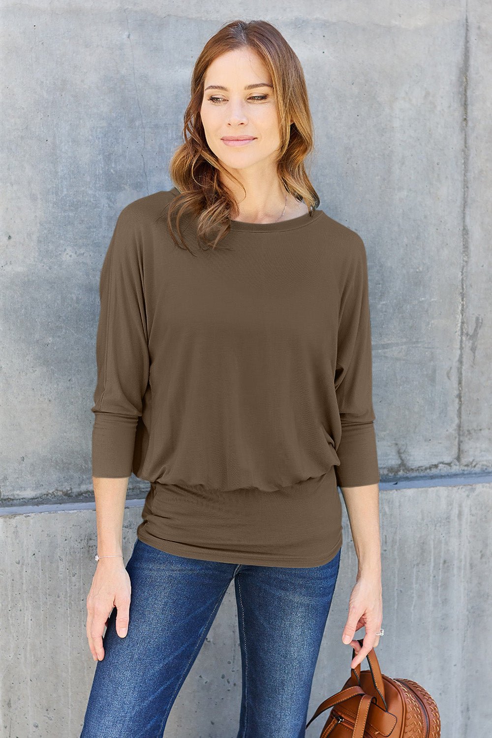 Basic Bae - Batwing Sleeve Tunic Top