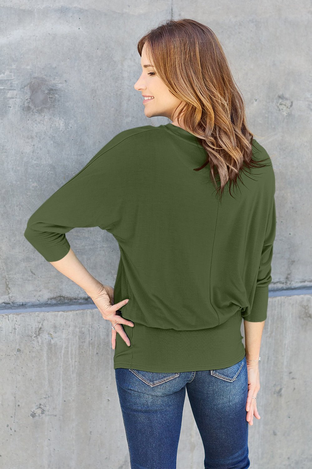 Basic Bae - Batwing Sleeve Tunic Top