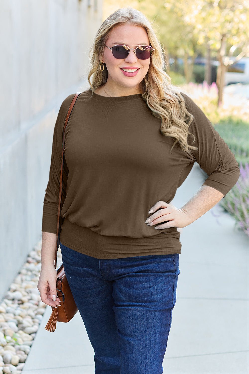 Basic Bae - Batwing Sleeve Tunic Top