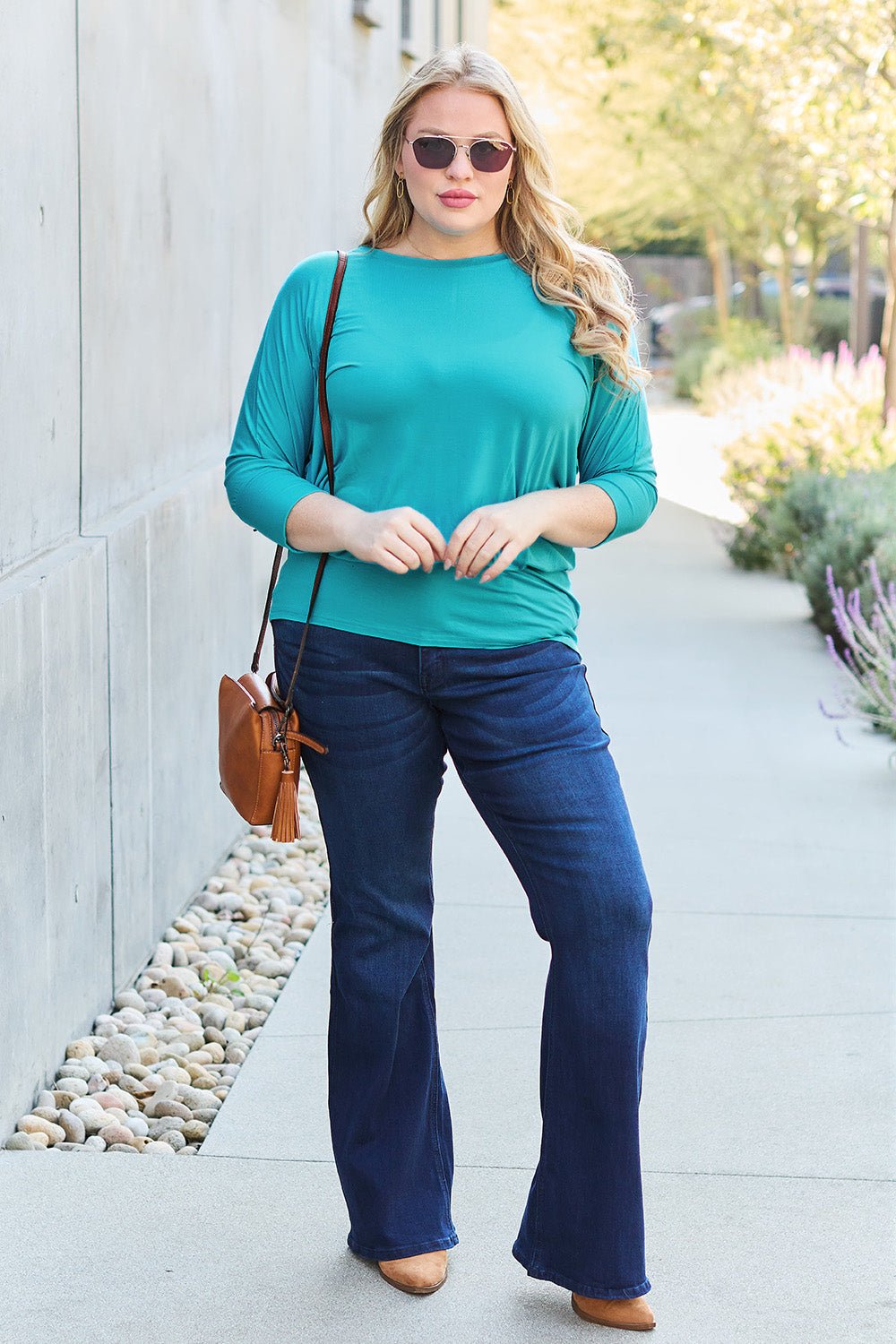 Basic Bae - Batwing Sleeve Tunic Top