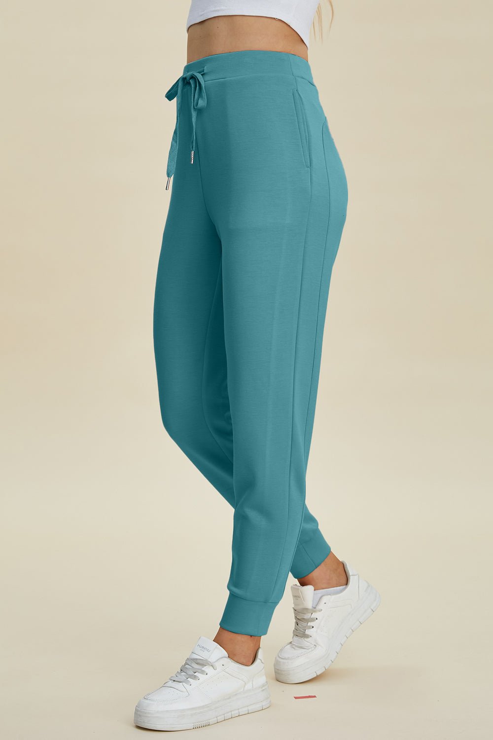 Basic Bae - Drawstring High Waist Joggers