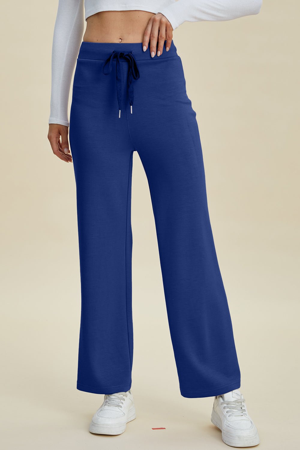 Basic Bae - Drawstring Wide Leg Pants