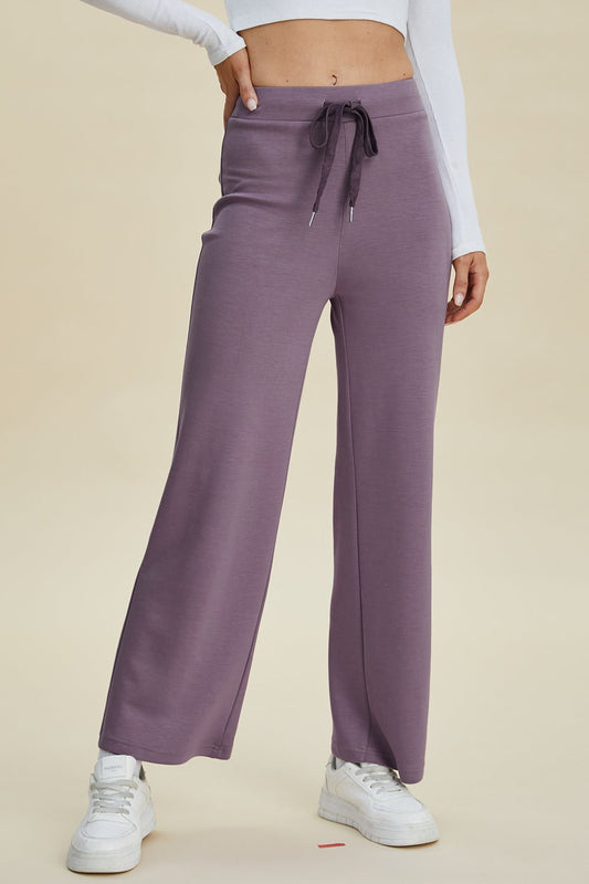 Basic Bae - Drawstring Wide Leg Pants