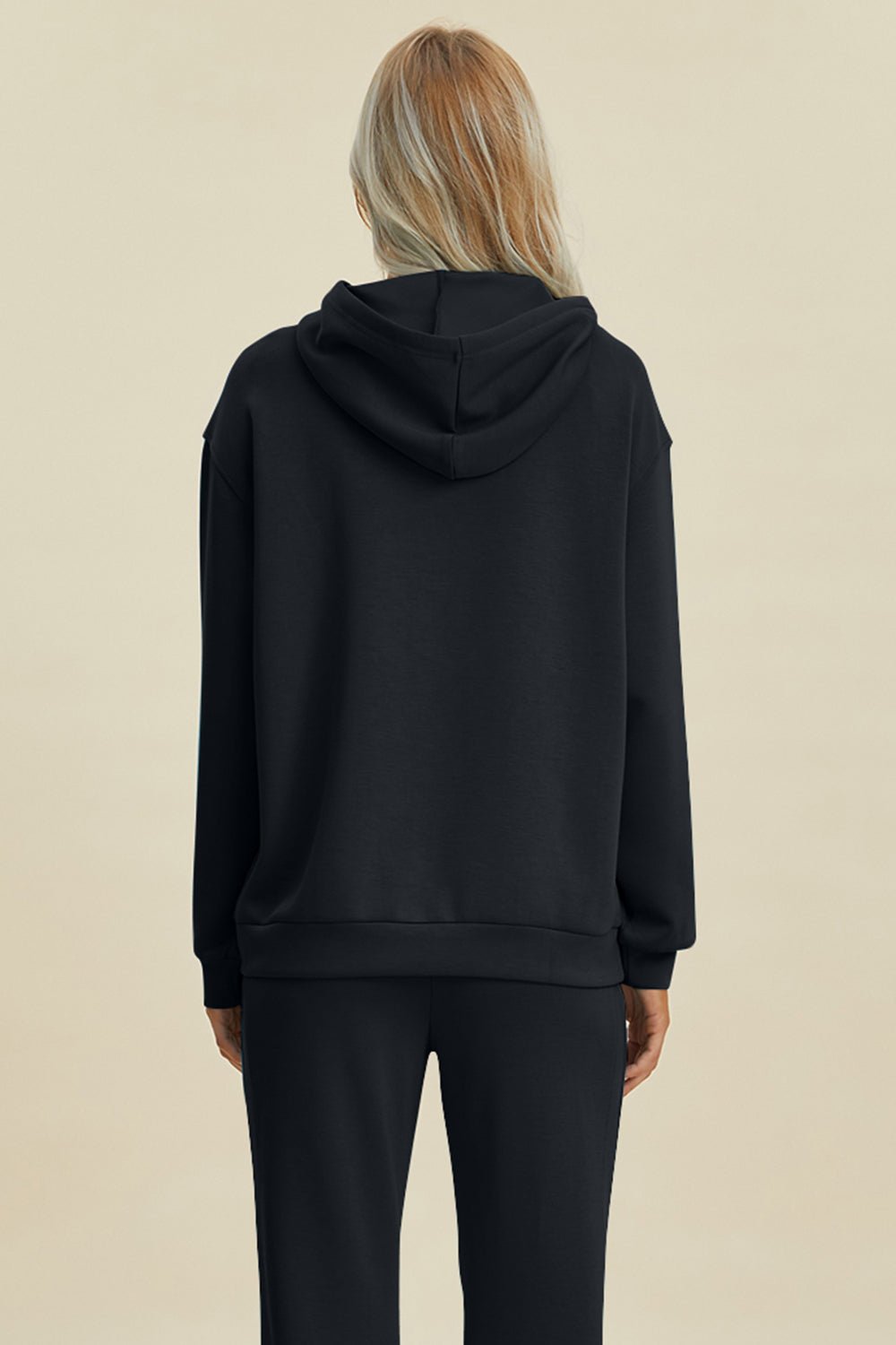 Basic Bae - Long Sleeve Hoodie with Kangaroo Pocket