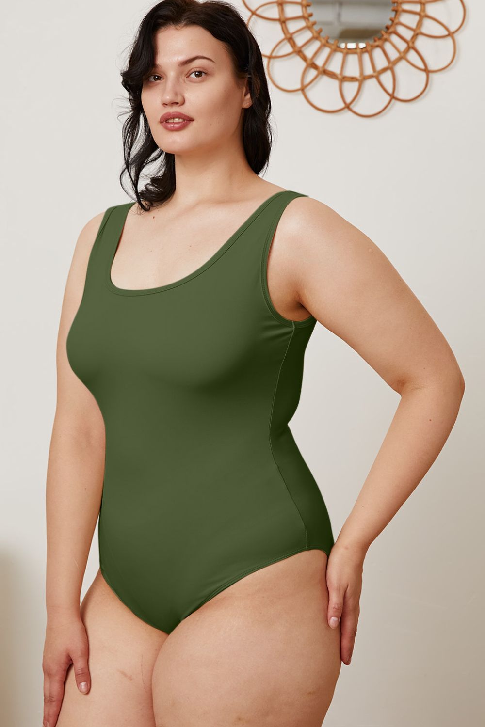 Basic Bae - Square Neck Sleeveless Bodysuit