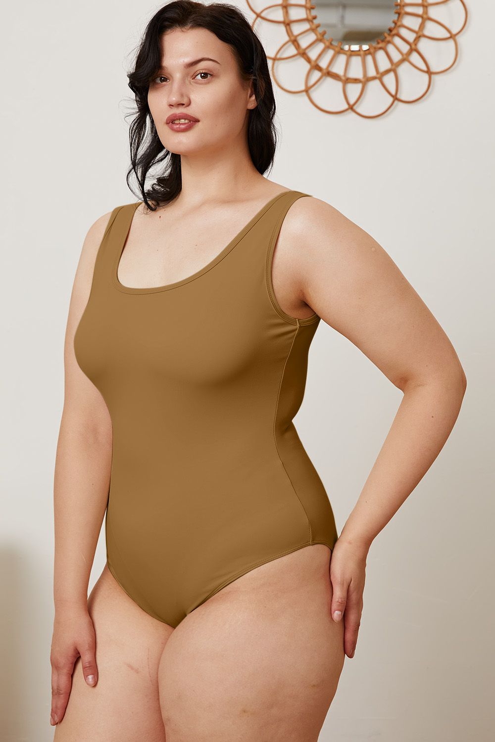 Basic Bae - Square Neck Sleeveless Bodysuit