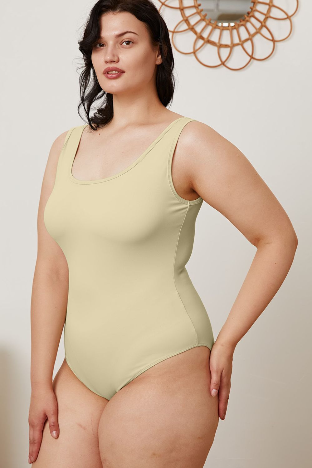 Basic Bae - Square Neck Sleeveless Bodysuit