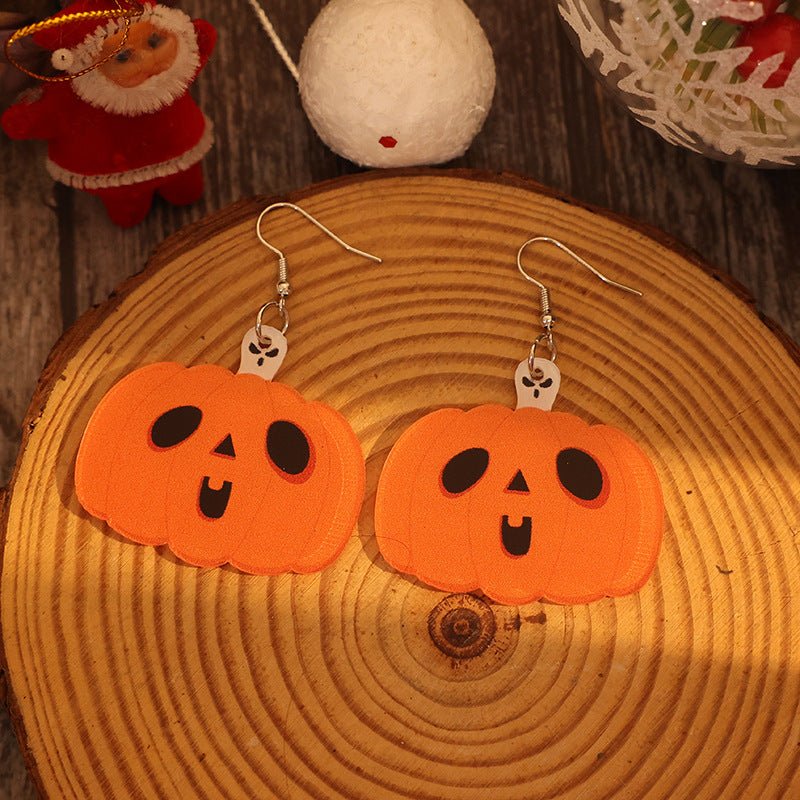 Beach Rose Co. - Acrylic Jack - O - Lantern Dangle Earrings