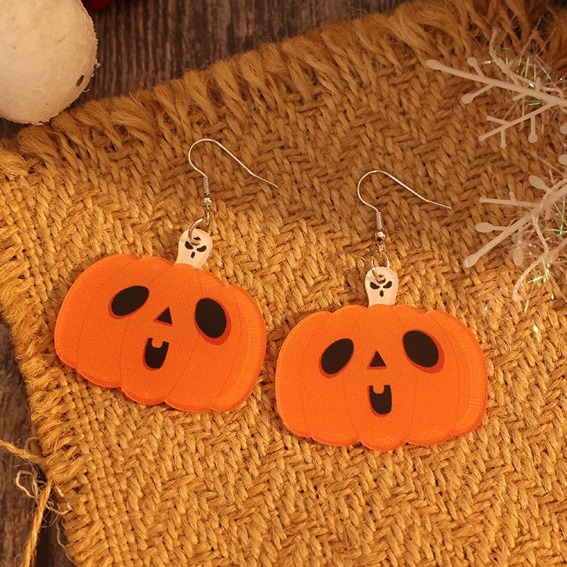 Beach Rose Co. - Acrylic Jack - O - Lantern Dangle Earrings