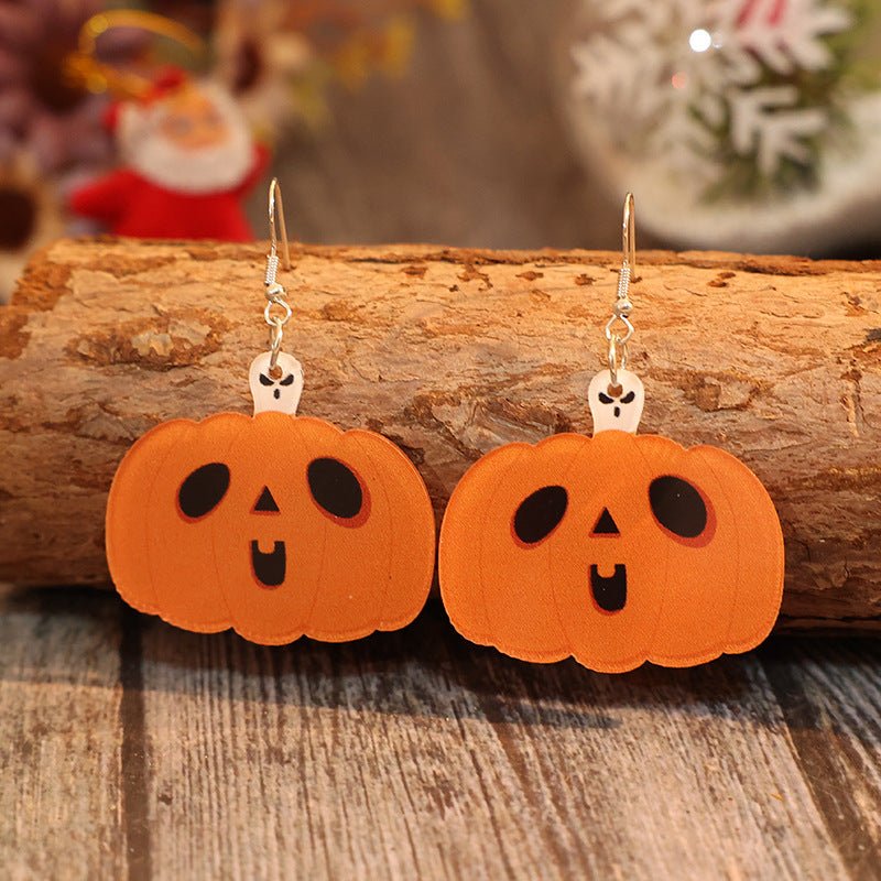 Beach Rose Co. - Acrylic Jack - O - Lantern Dangle Earrings