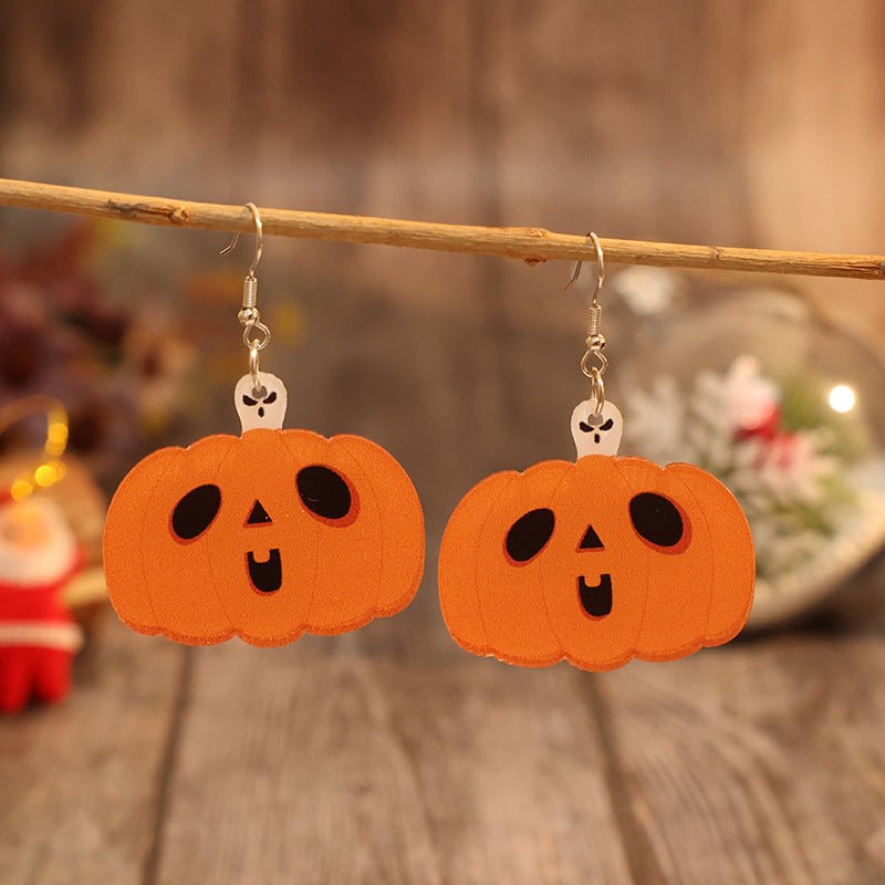 Beach Rose Co. - Acrylic Jack - O - Lantern Dangle Earrings