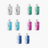 Beach Rose Co. baguette-cut cubic zirconia huggie hoop earrings in various vibrant gemstone colors with rhodium finish.